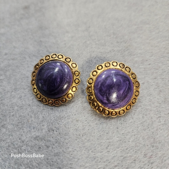 Vintage clip button earrings - Picture 8 of 8